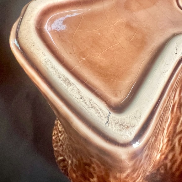 Vintage McCoy Thinking Dog Cookie Jar 0272 USA Brown Puppy Retro Kitchen Pottery - Picture 13 of 15